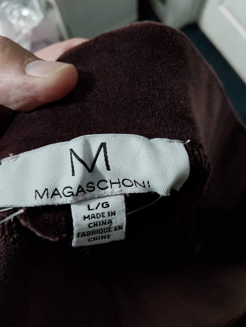 Magaschoni Plush Zip Hoodie & Skirt Set in Deep Brown - Picture 2 of 3